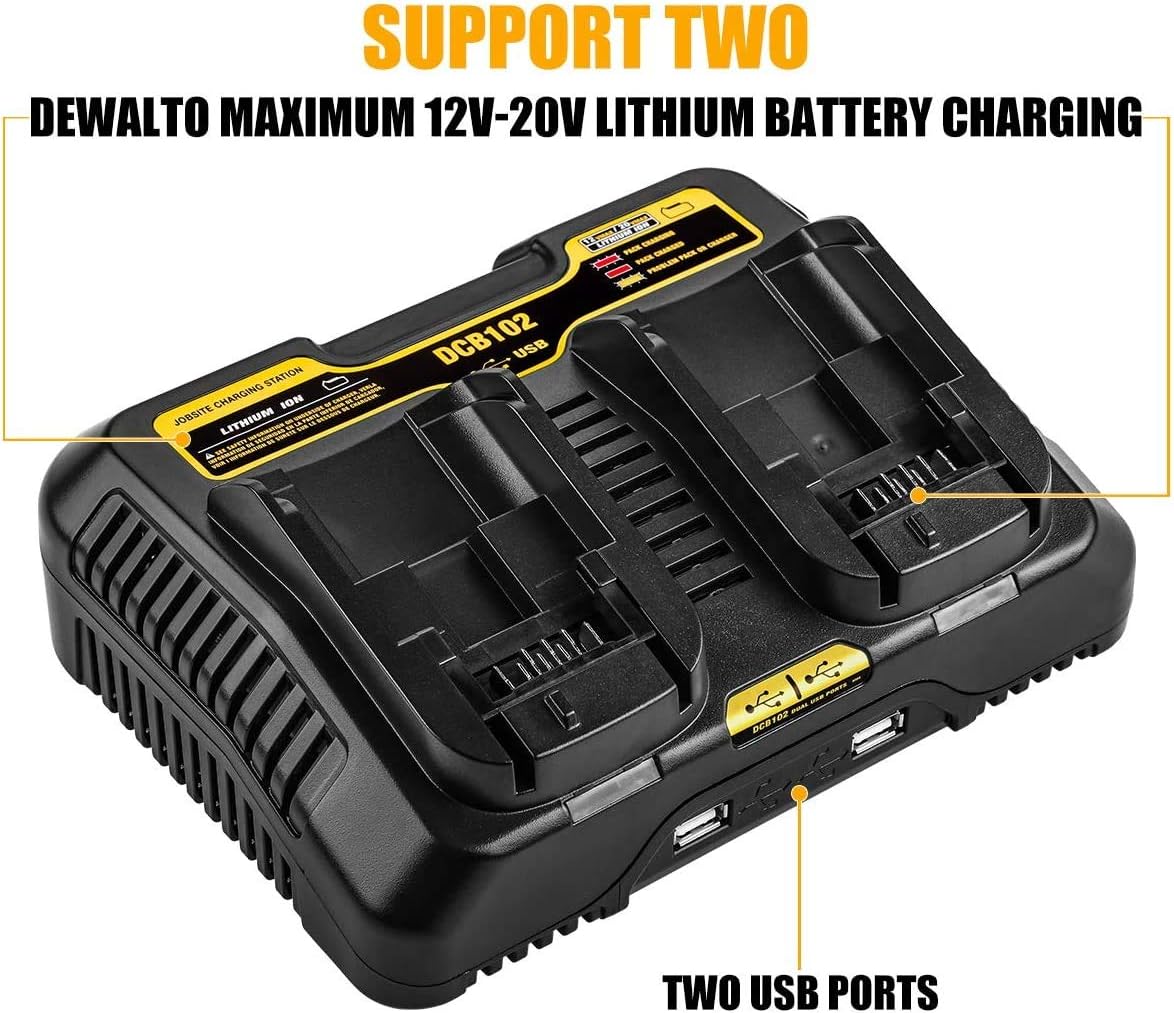 5.0Ah 2Pack Replacement Battery with Charger M259