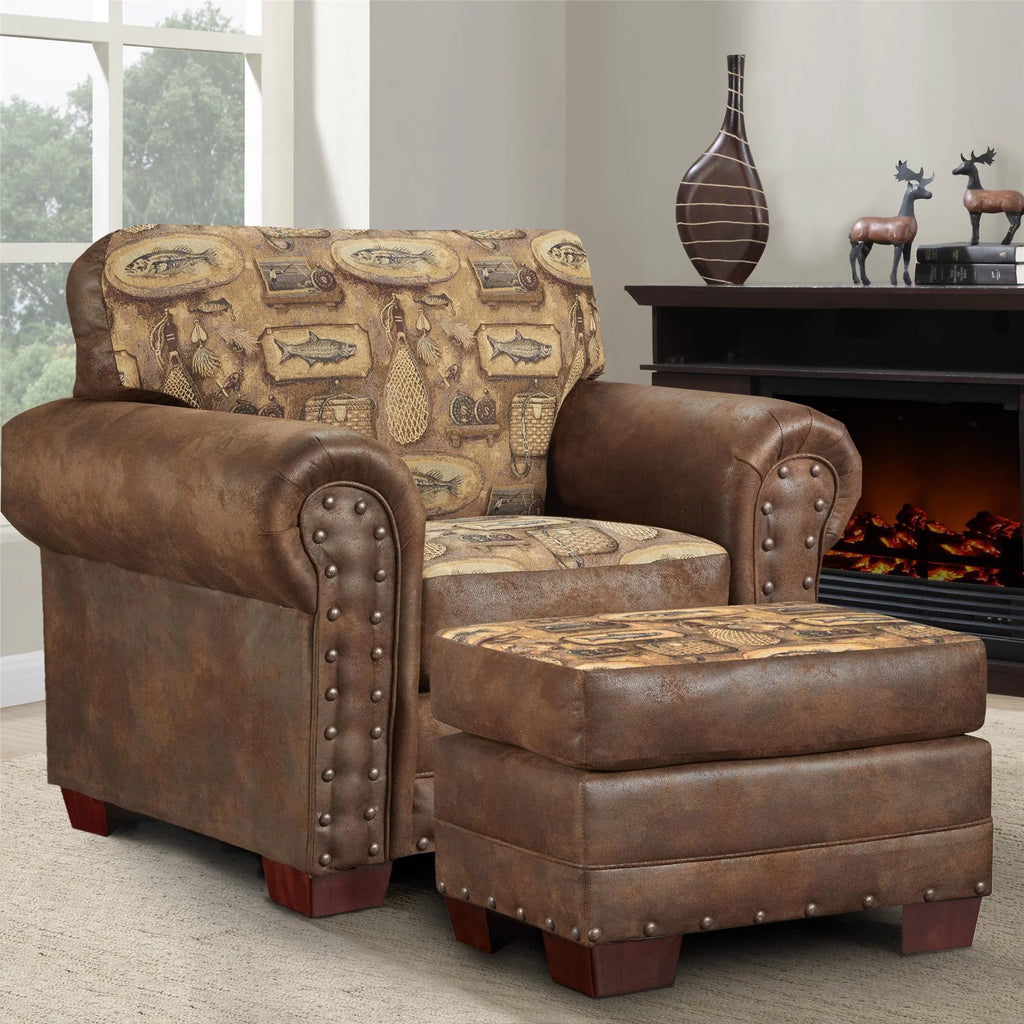 Arm Chair with Ottoman L7683