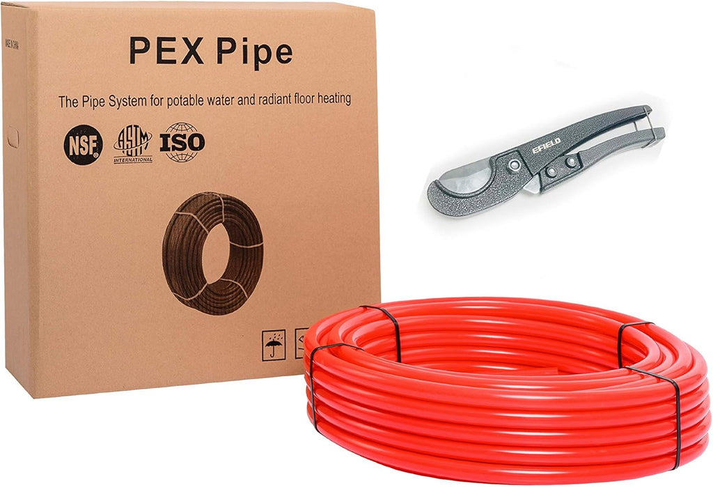 3/4 Inch x 100 Ft Blue Pex-b Pipe with Pipe Cutter Z4256