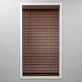 Cut-to-Width Dark Oak Cordless 2 in. PVC Faux Wood Blind 52.75 in. W x 64 in. L T2269