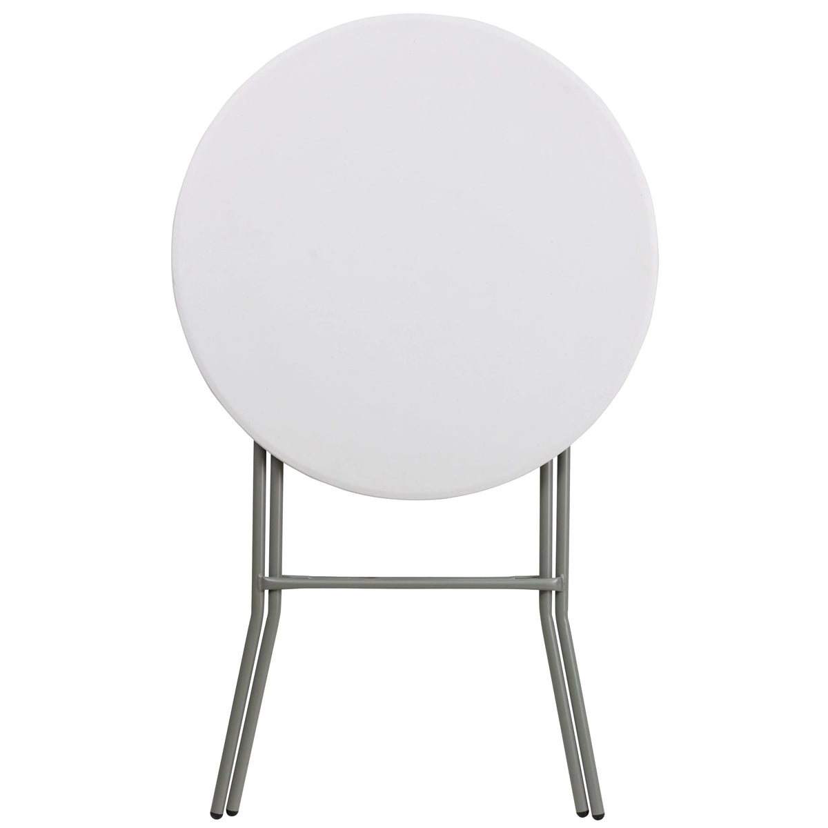2.6-Foot Round Granite White Plastic Folding Table I1158