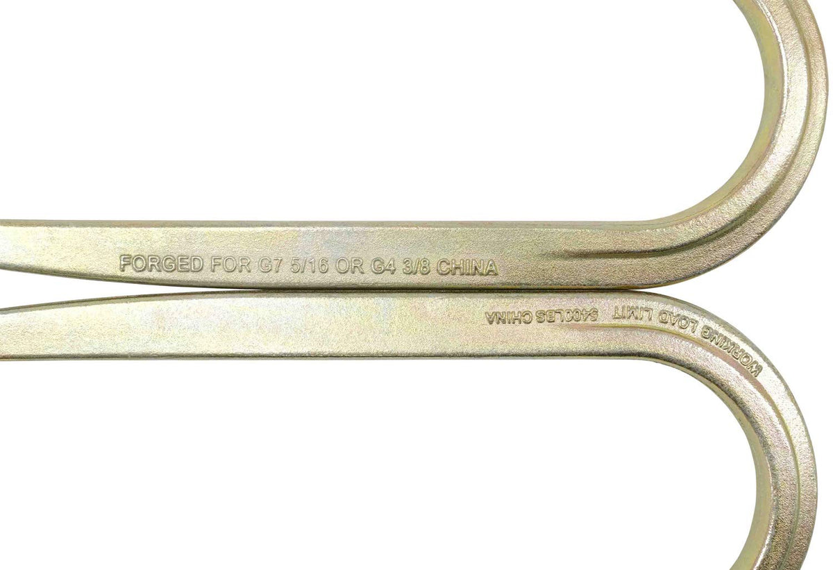 5/16" G70 V-Chain Bridle with 15" Large J Hooks, T-Hook & J-Hook with Grab Hooks 2' Legs Pack of 2 H275834