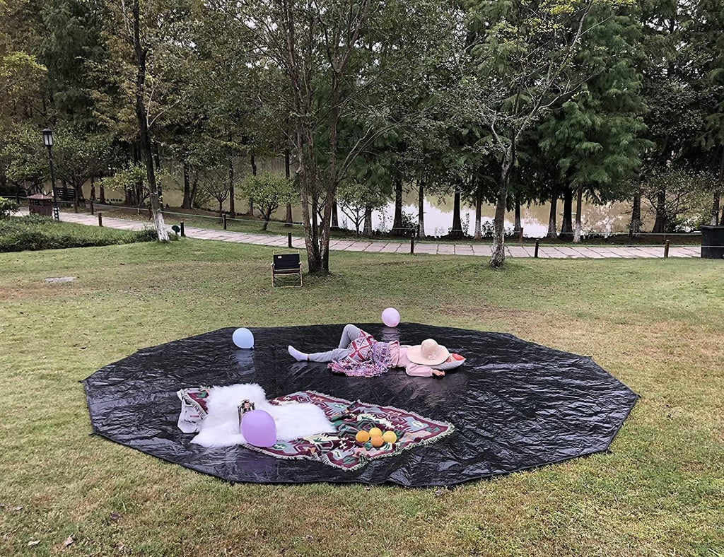 Black Waterproof Groundsheet Tarp for Camping B9710
