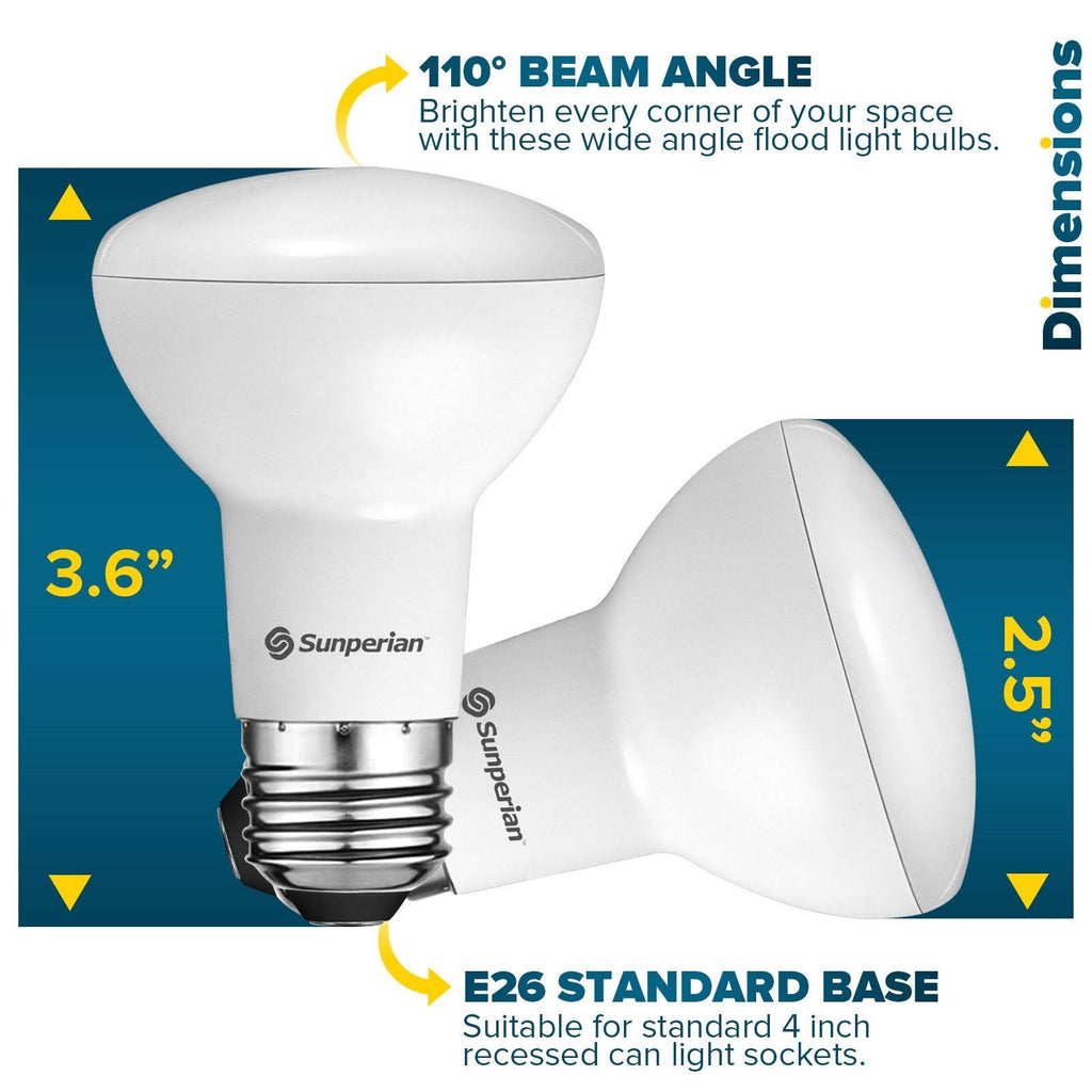 12 Pack 6W 550lm Dimmable LED Flood Light Bulbs E26 Base 5000K Y65940
