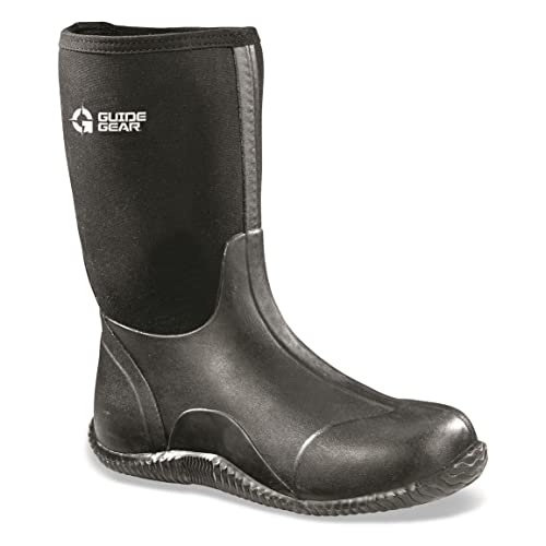 Men's Waterproof Rubber Hunting Work Rain Boots 12", 5mm Neoprene V7828