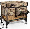 Forest Green 26"x16"x18" Insulated Outdoor Cat Shelter with Heater O59845