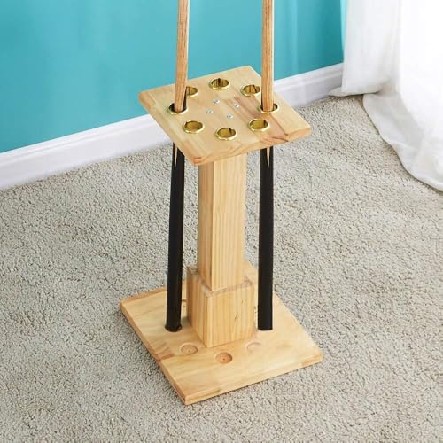 White Freestanding Wooden Pool Cue Rack O42039