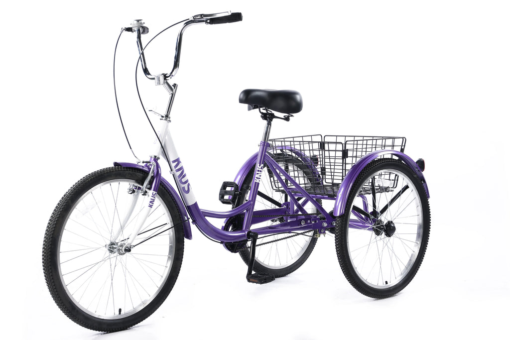 26 inch Single Speed Three Wheel Cruiser Bike with Large Basket B1334