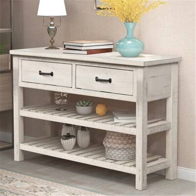 Antique White Console Table J7327