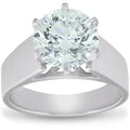 3Ct Diamond Solitaire Engagement Ring 14k White Gold V855