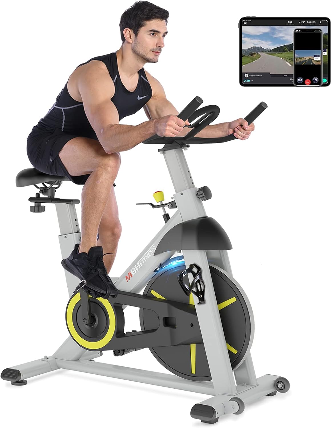 Magnetic Exercise Bike Stationary Indoor Cycling Bike, 330Lbs Weight Capacity D4967