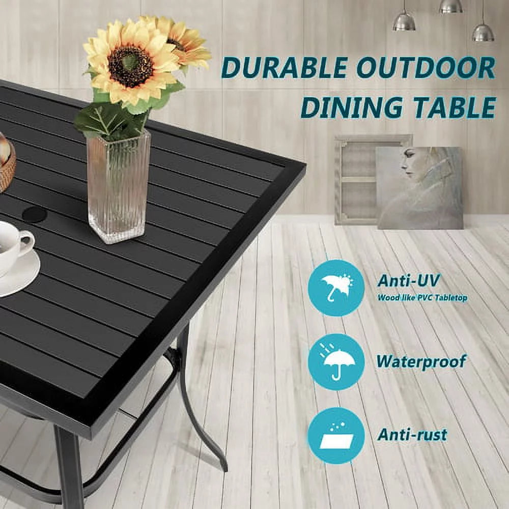 5-Piece Outdoor Textile Bar Set with Swivel Bar Stools E7452