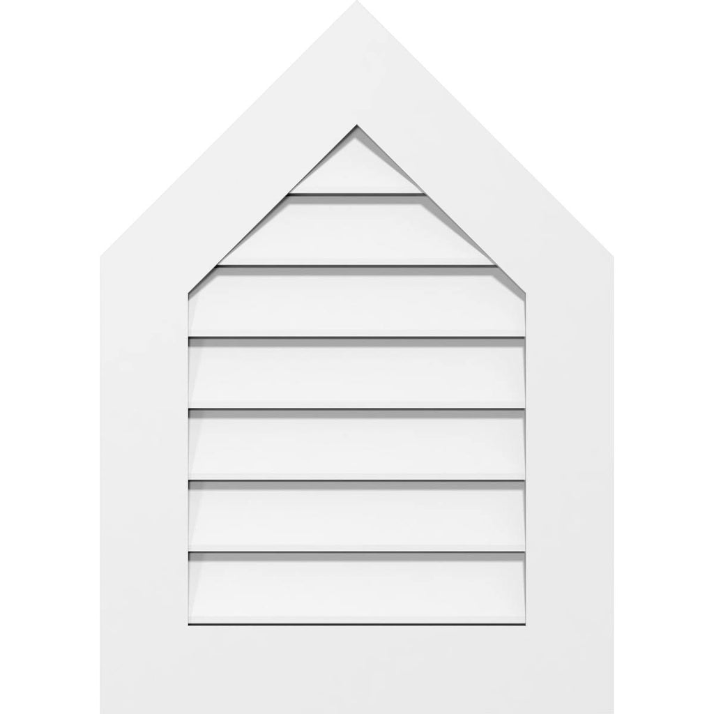Peaked Top Surface Mount PVC Gable Vent W80934
