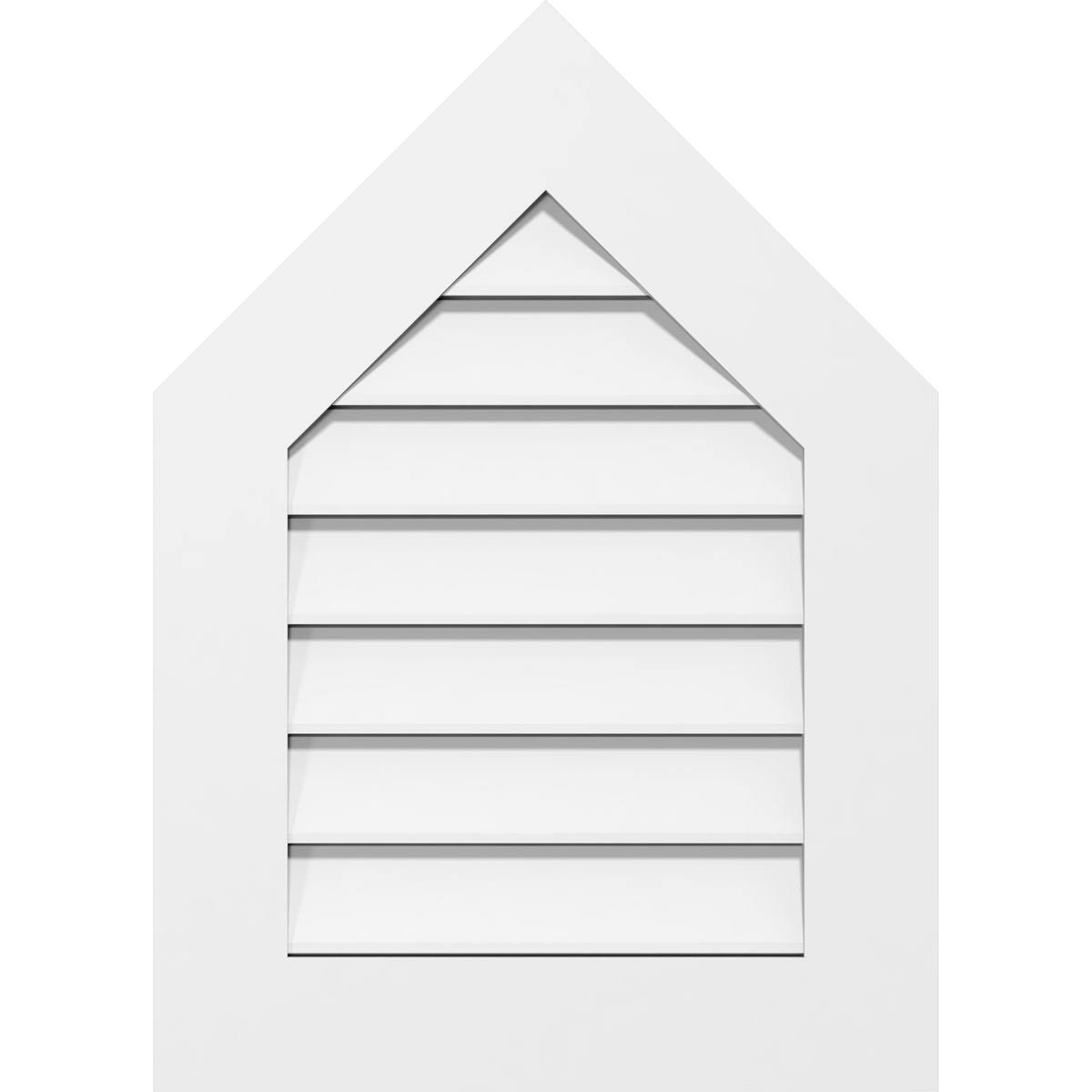 Peaked Top Surface Mount PVC Gable Vent W80934