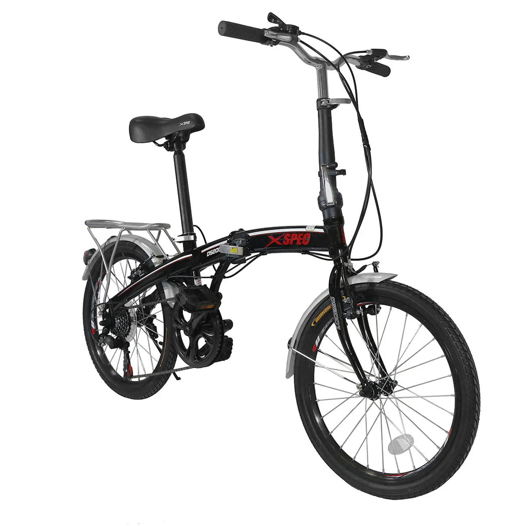 White 7 Speed Folding Compact Bike U35165