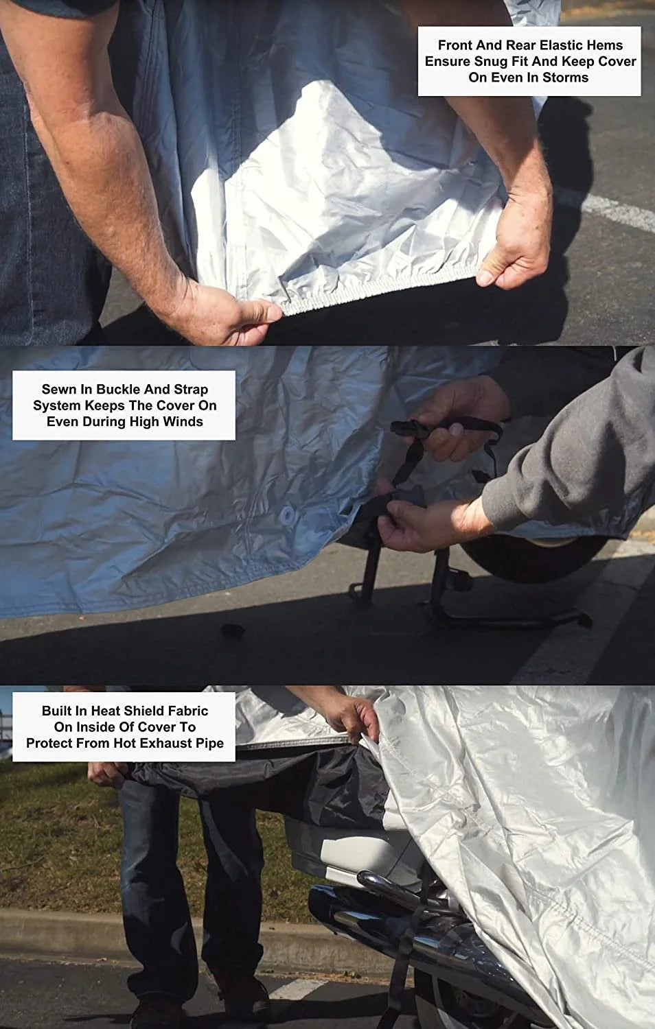 Motorcycle Cover with Securing Straps and Storage Bag R755768