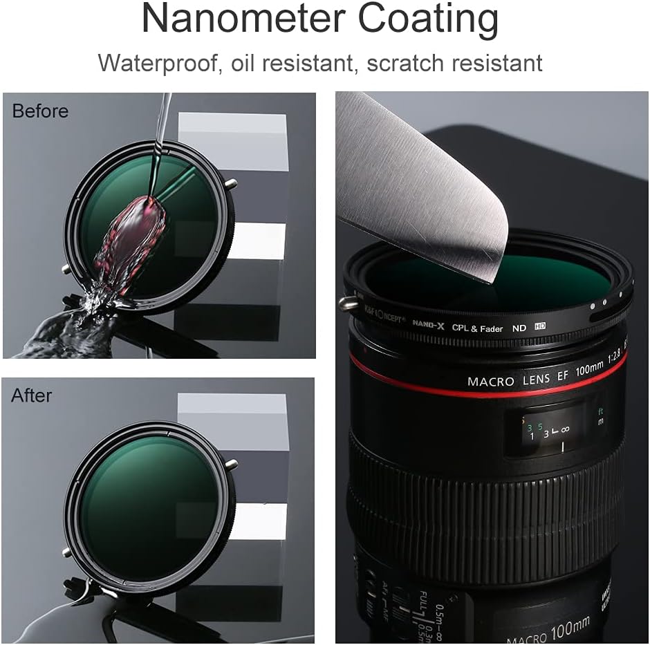 77mm Variable Fader ND2-ND32 ND Filter and CPL Circular Polarizing Filter 2 in 1 M89024