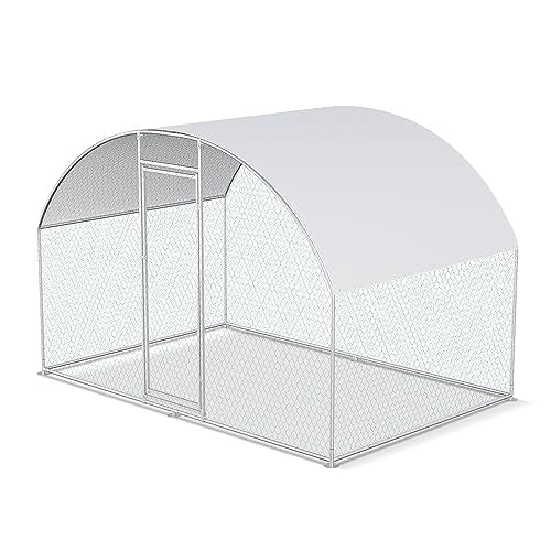 Large Metal Chicken Coop with Waterproof Cover K86133