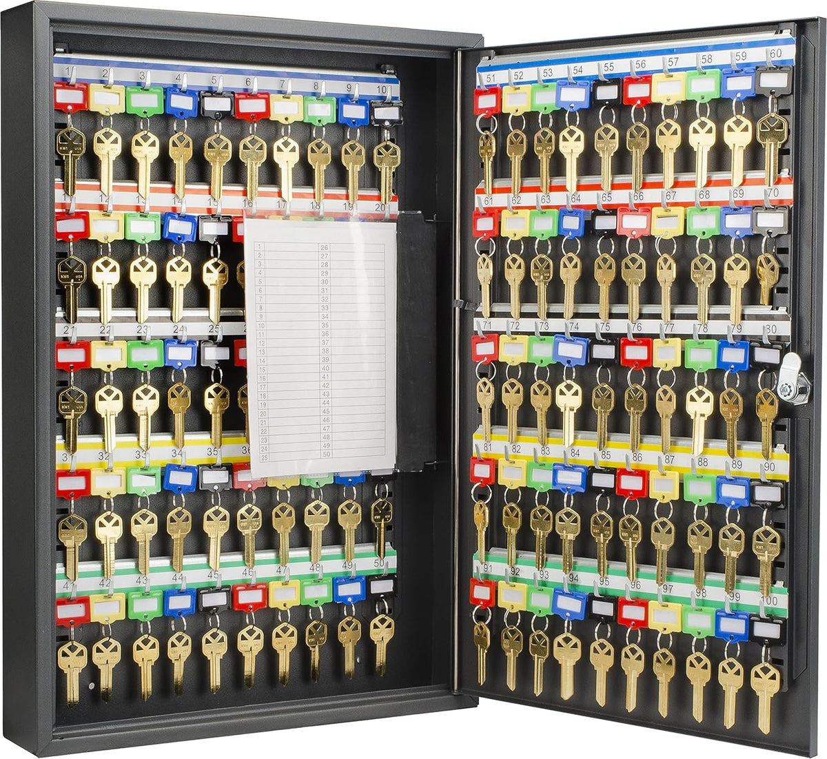 Black Adjustable Key Cabinet Lock Box L598