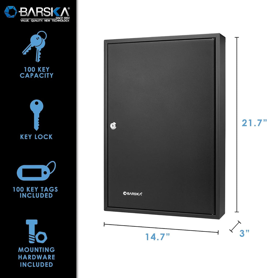 Black Adjustable Key Cabinet Lock Box L598