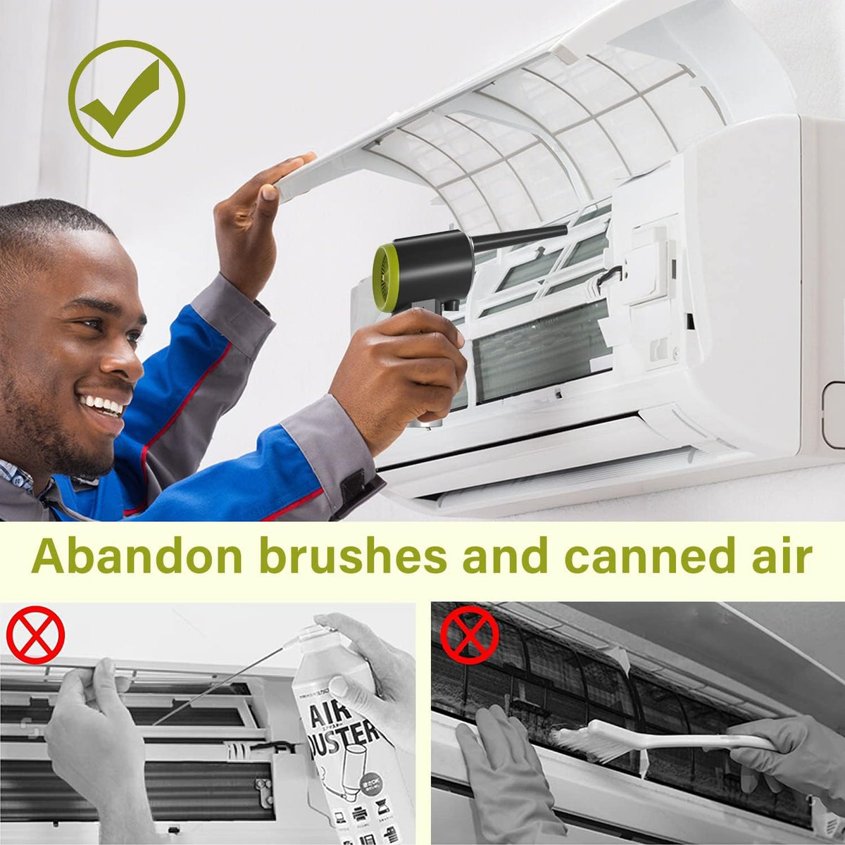 Cordless Air Duster Blower Vacuum 2 in 1, 77000 RPM Motor, 10000 PA Suction T596655