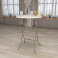 2.63-Foot Round Granite White Plastic Folding Table F5921