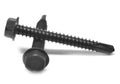 #12-14 x 1 1/4 Self Drilling Screw Hex Washer Head Black Oxide D2305