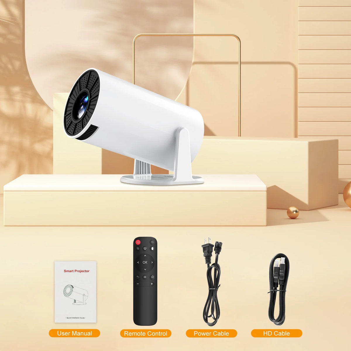Android 11.0 Mini Portable Projector with WiFi and Bluetooth Z464