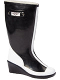 Women's Two-tone Wedge Rain Boot D30838