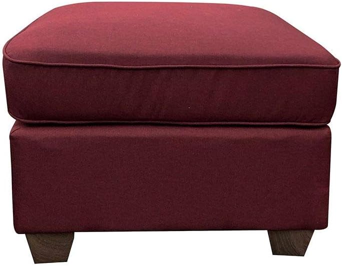 Red Linen Sectional Sofa with 2 Pillows F885