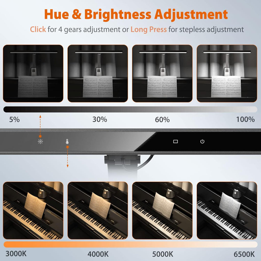 55'' 12W LED Dimmable Piano Lamp L756387