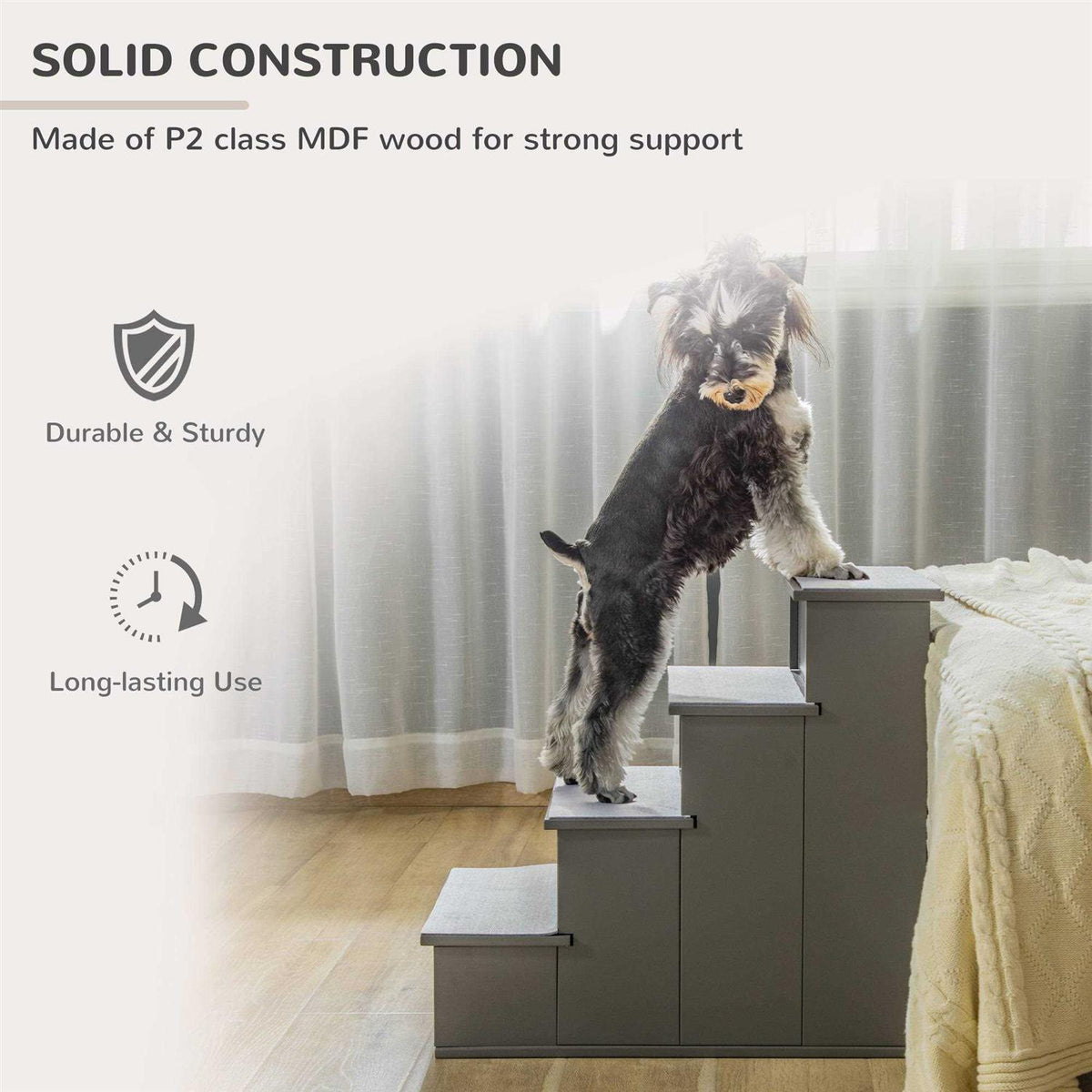 Pet Stairs with Cushioned Removable Covering P95390