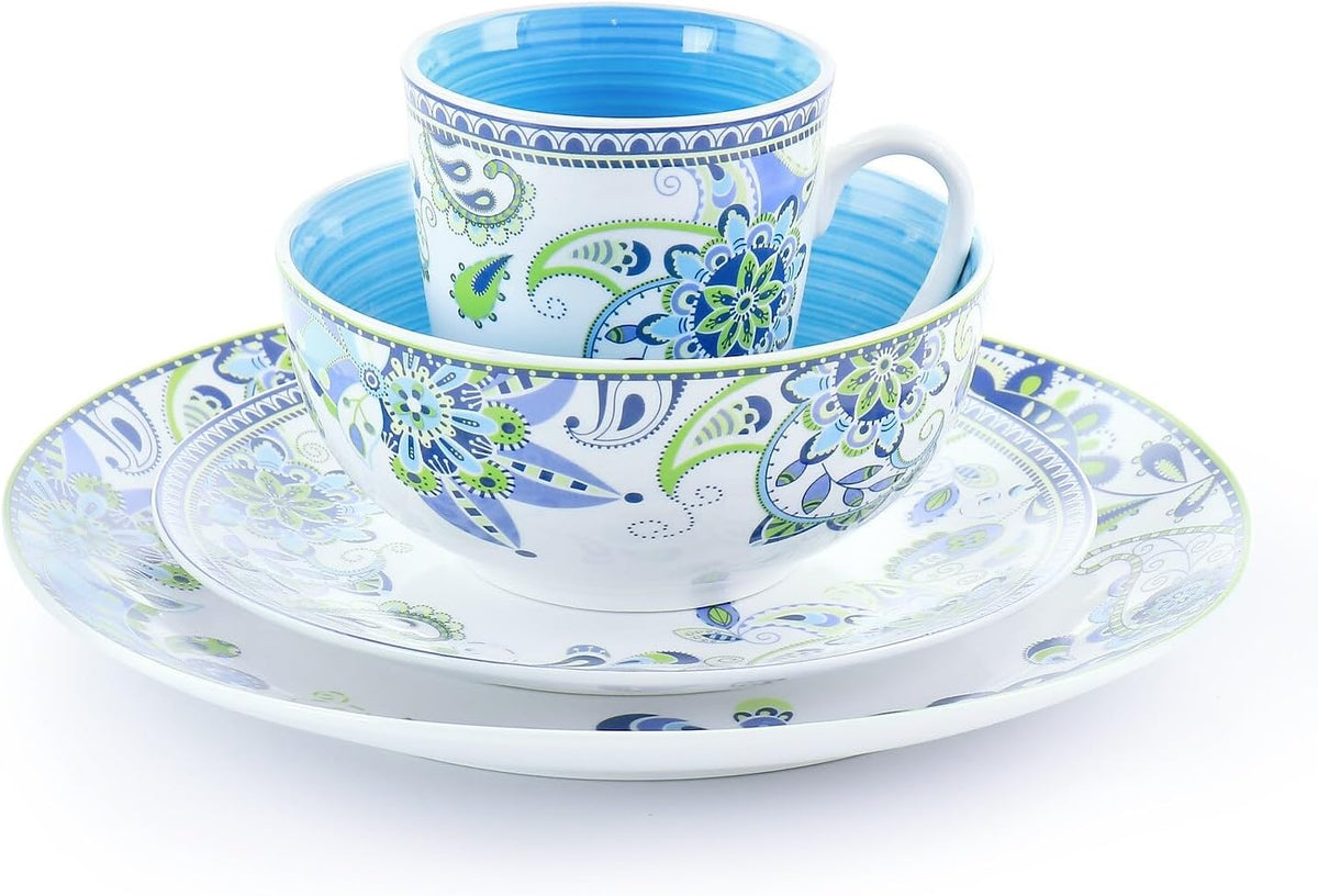 16 Piece Round Porcelain Dinnerware Set E397174