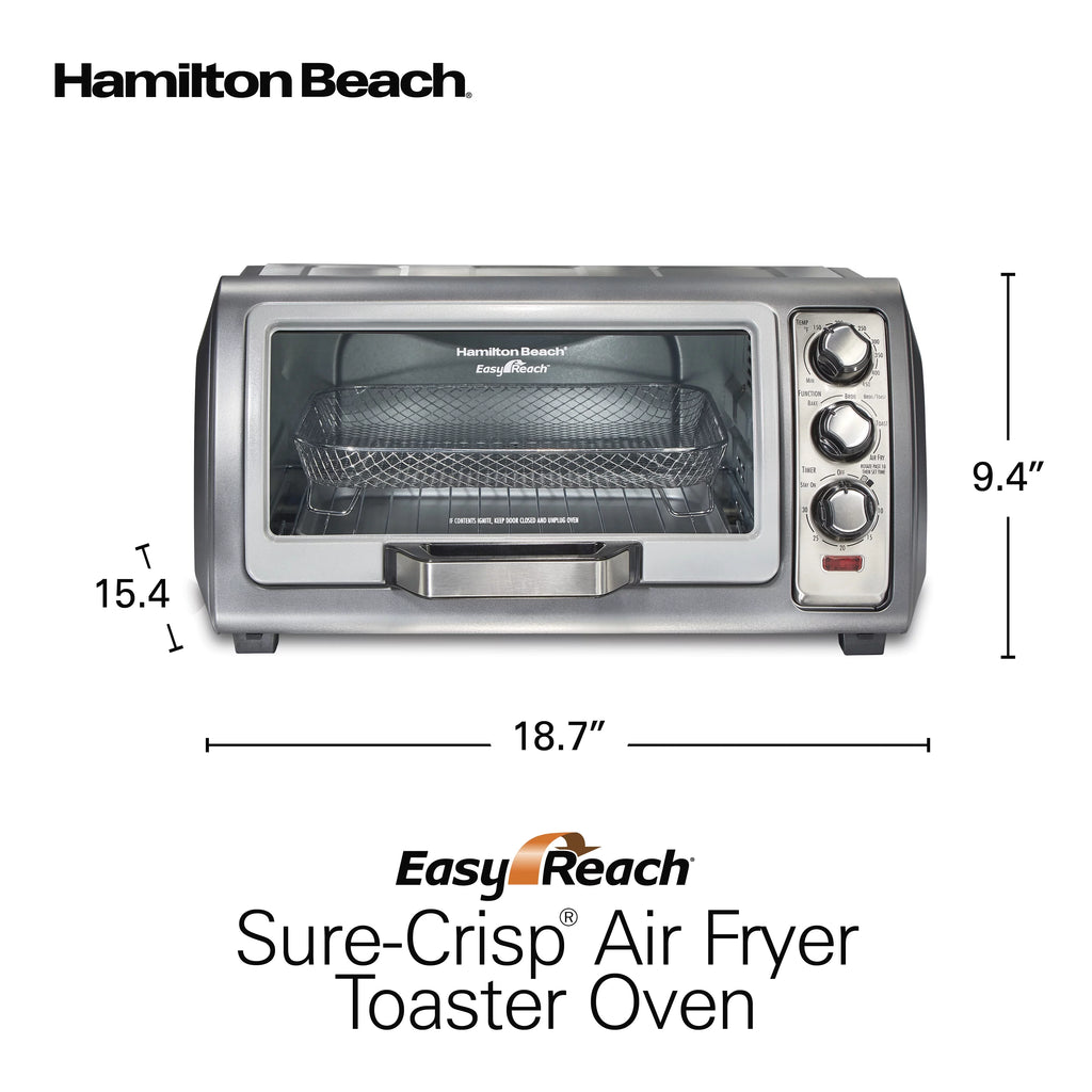 Sure-Crisp Air Fryer Toaster Oven, 6 Slice, Stainless Steel R763336