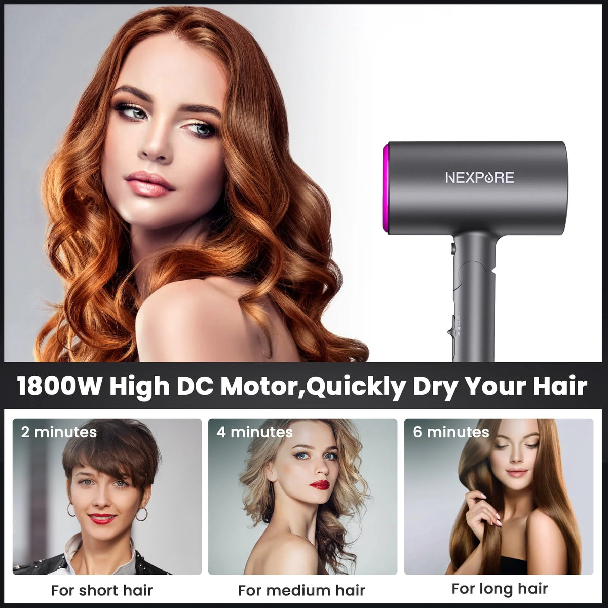 1800W Ionic Hair Dryer with Diffuser W942791