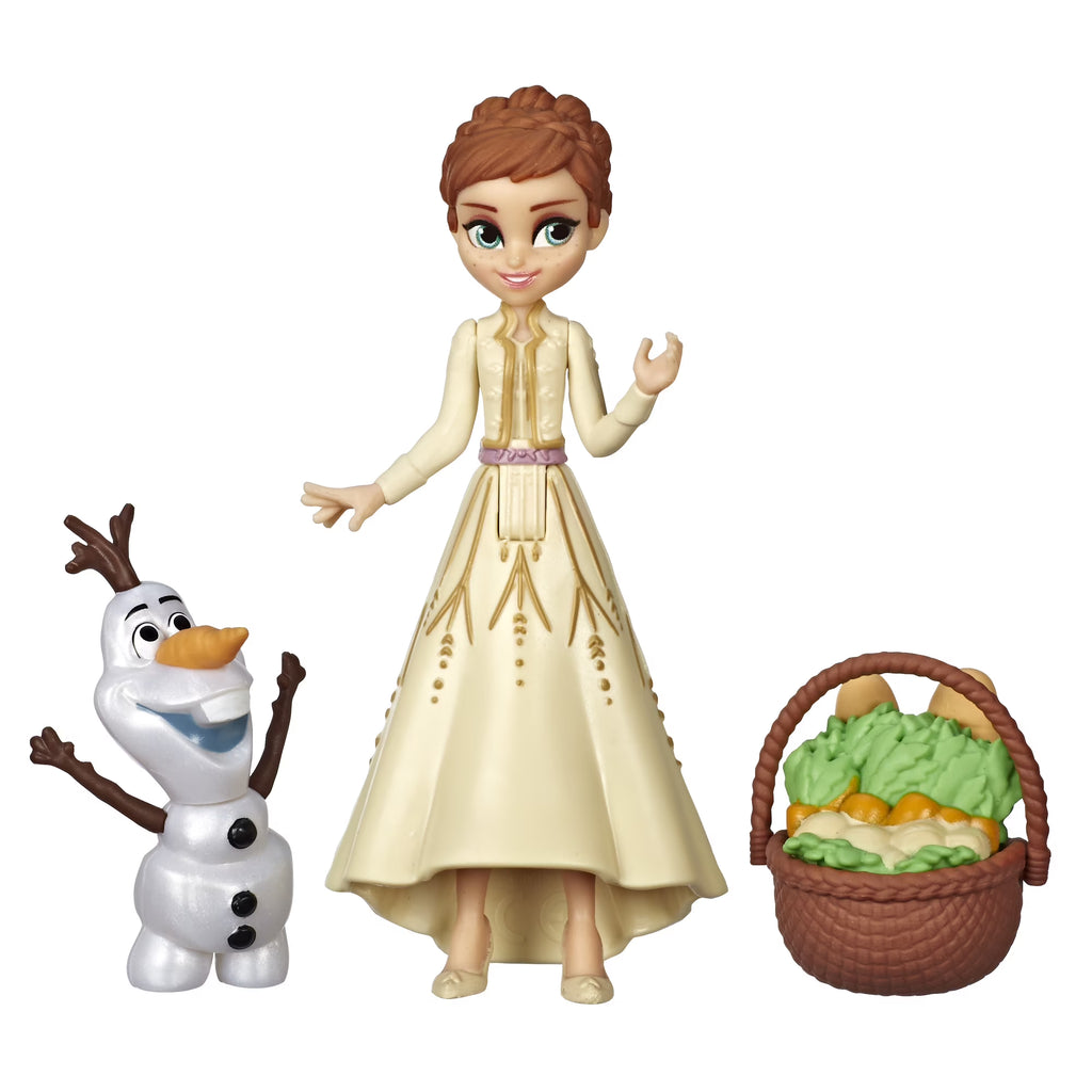Frozen 2 Anna and Olaf Small Doll Playset with Travel Basket Accessory O44016