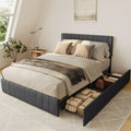 Full Bed Frame with 4 Storage Drawers E2039