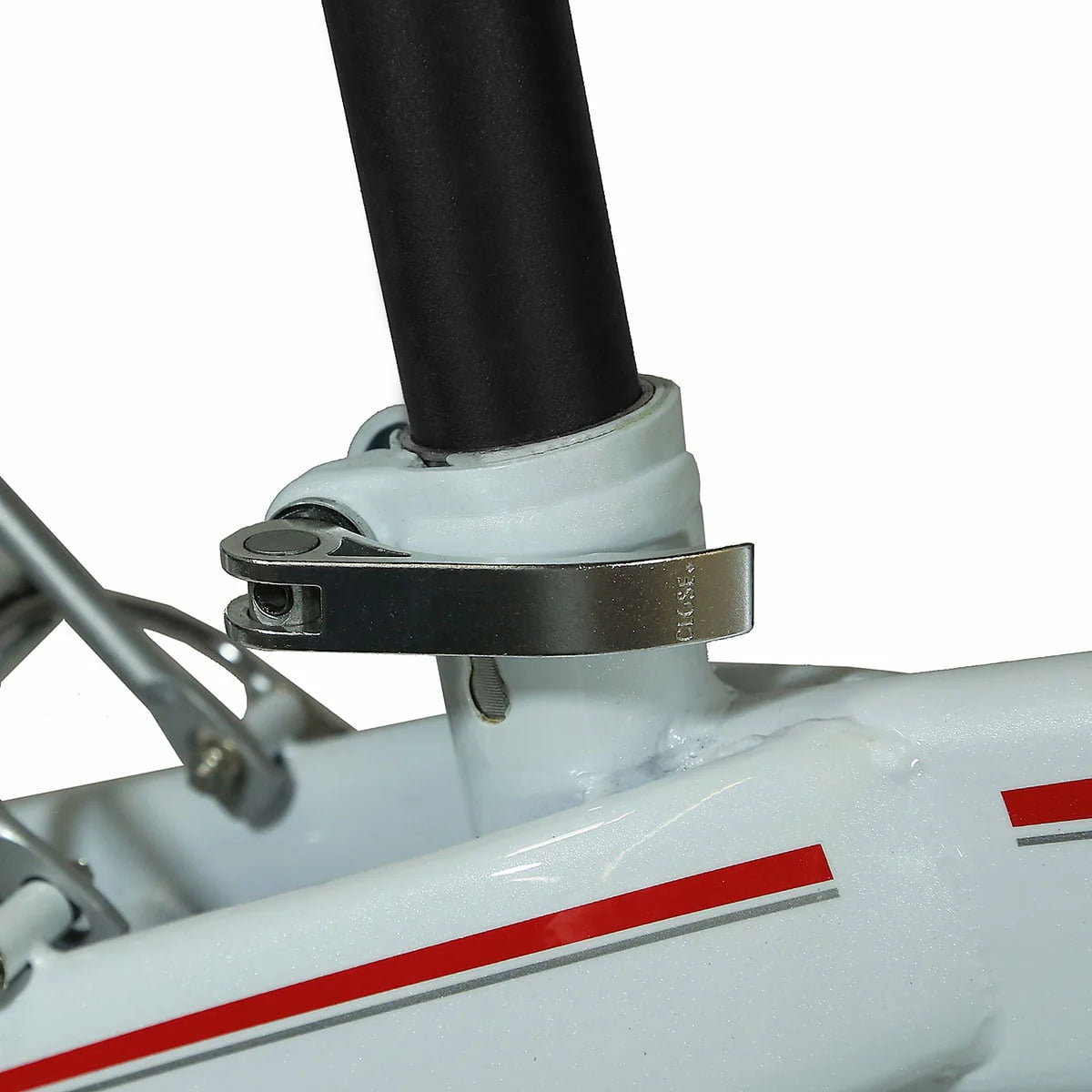 White 7 Speed Folding Compact Bike U35165