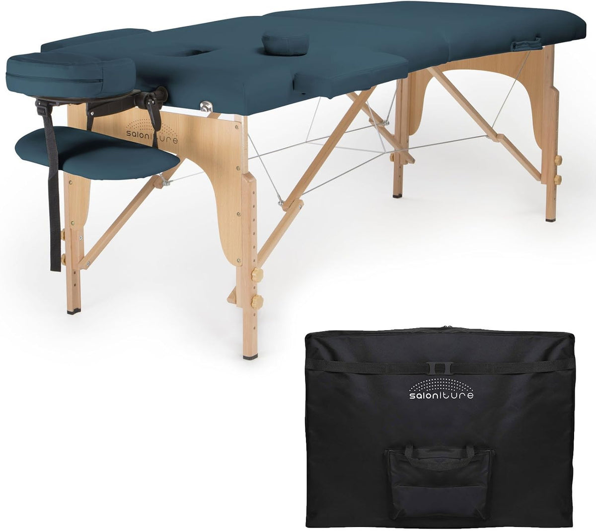 Black Portable Folding Massage Table with Carrying Case H52994