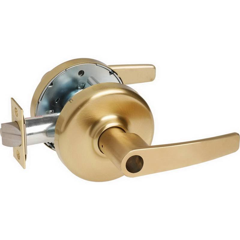 Satin Brass Keyed Entry Panic Proof Grade 1 Extra Heavy Duty N712386