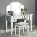 White Contemporary Vanity Set W3151