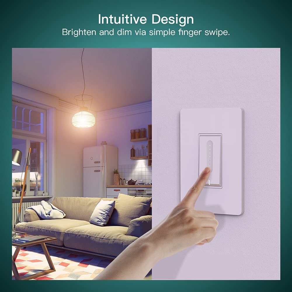 Smart Dimmer Switch 4 Pack, WiFi Light Switch, Single-Pole V41390