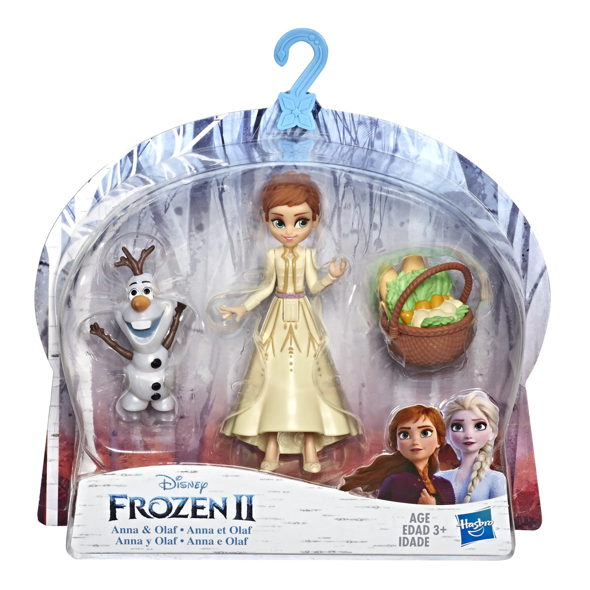 Frozen 2 Anna and Olaf Small Doll Playset with Travel Basket Accessory O44016