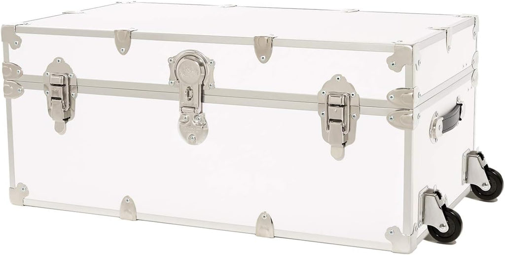 Large Armor Trunk with Removable Wheels 32x18x14 (Silver) W36543