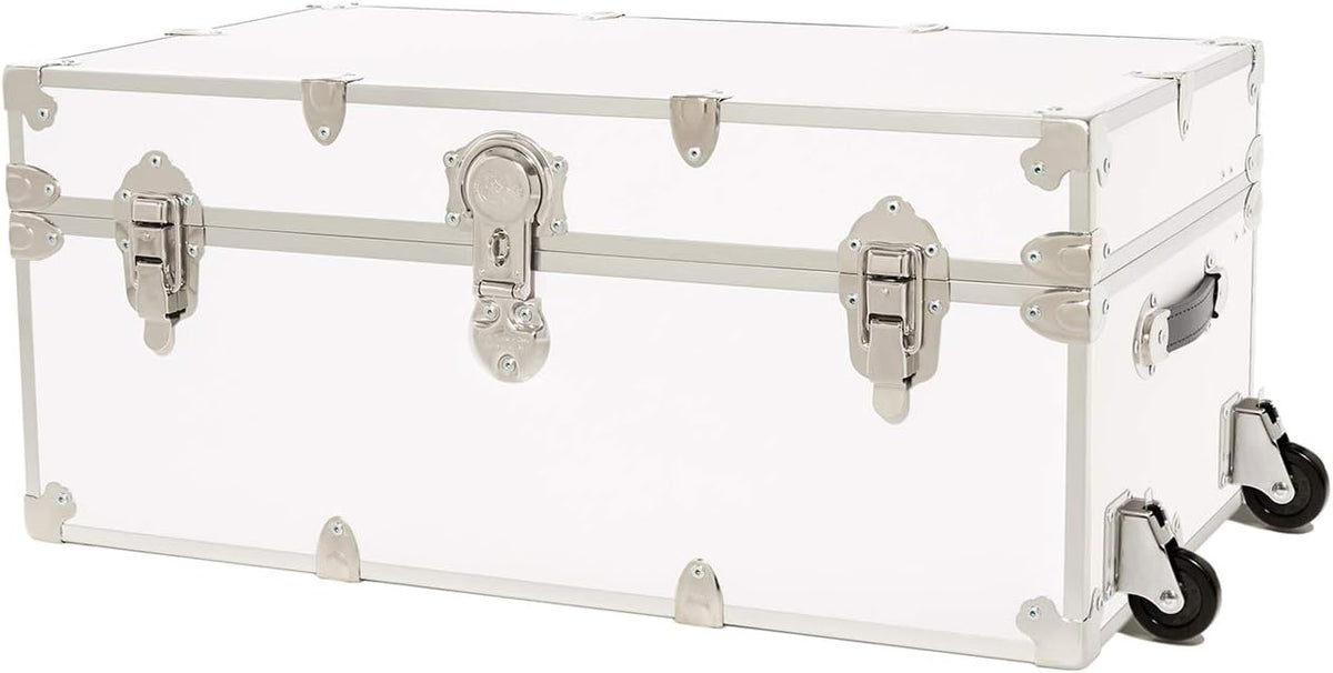 Large Armor Trunk with Removable Wheels 32x18x14 (Silver) W36543
