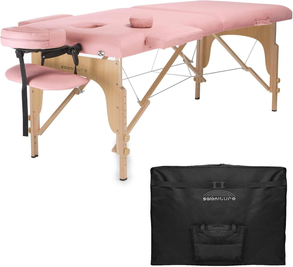Black Portable Folding Massage Table with Carrying Case H52994