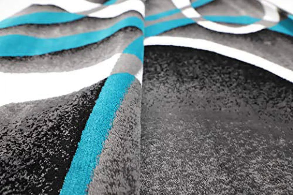 Grey Swirls Area Rug 4x6 L9396