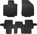 Black Rubber All Weather Car Floor Mats B4259