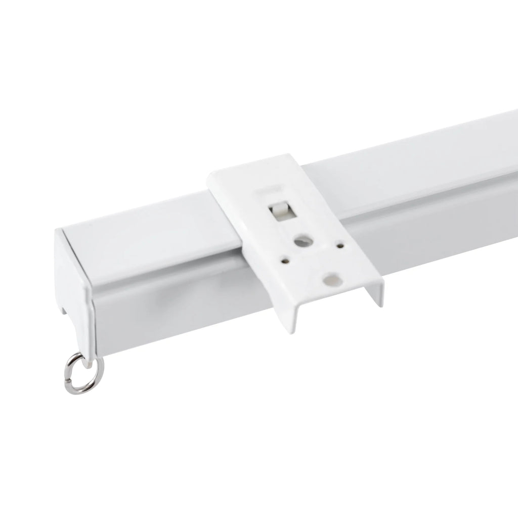White Ceiling Mount Curtain Track Kit with Hooks R3132