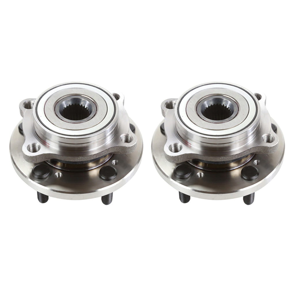 Front Wheel Bearing Hubs Drilled Slotted Rotors Silver Ceramic Pads Kit R3194
